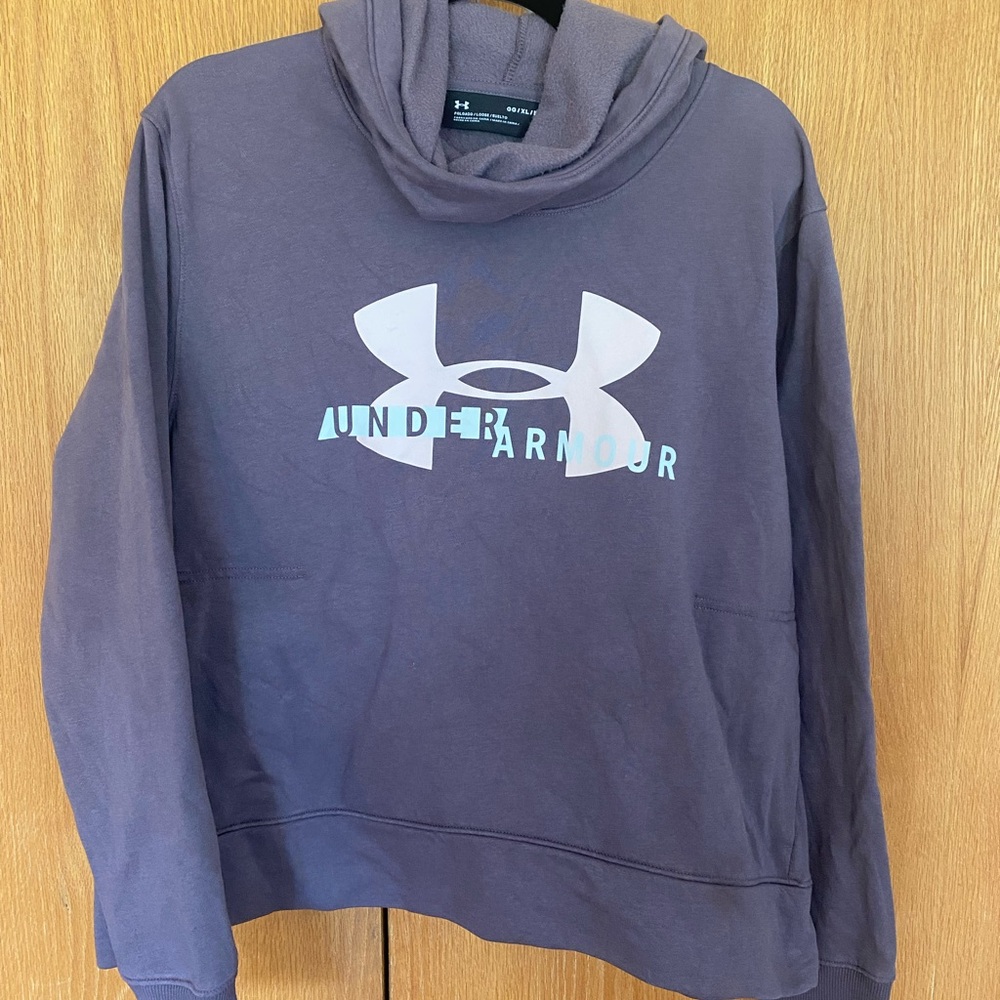 Under Armour Purple Funnel Neck Fleece Pullover